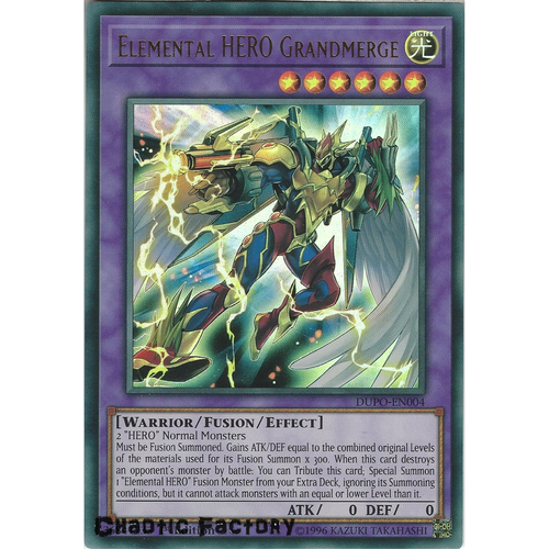 DUPO-EN004 Elemental HERO Grandmerge  Ultra Rare 1st Edition NM