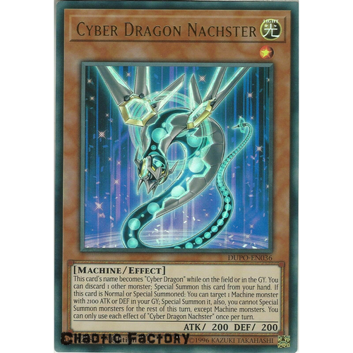 Yugioh DUPO-EN036 Cyber Dragon Nachster Ultra Rare 1st Edtion NM