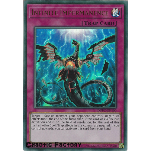 Yugioh DUPO-EN100 Infinite Impermanence Ultra Rare 1st Edtion NM