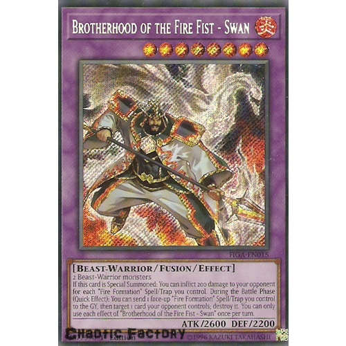 FIGA-EN015 Brotherhood of the Fire Fist - Swan Secret Rare 1st Edtion NM