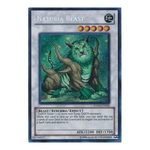 HA02-EN026 Naturia Beast Secret Rare UNLIMITED Edition NM