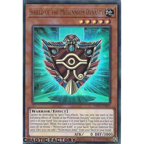 INFO-EN003 Shield of the Millennium Dynasty Ultra Rare 1st Edition NM