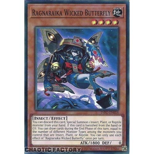 INFO-EN018 Ragnaraika Wicked Butterfly Super Rare 1st Edition NM