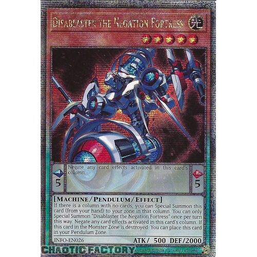 INFO-EN026 Disablaster the Negation Fortress Quarter Century Secret Rare 1st Edition NM