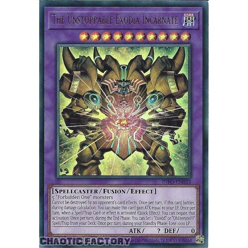 INFO-EN033 The Unstoppable Exodia Incarnate Ultra Rare 1st Edition NM