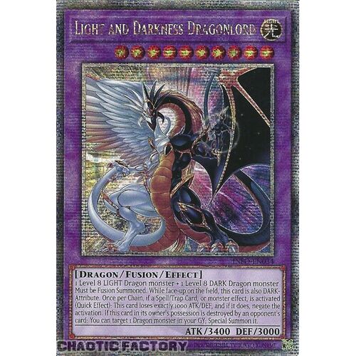 INFO-EN034 Light and Darkness Dragonlord Quarter Century Secret Rare 1st Edition NM