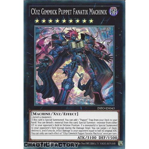 INFO-EN043 CXyz Gimmick Puppet Fanatix Machinix Super Rare 1st Edition NM