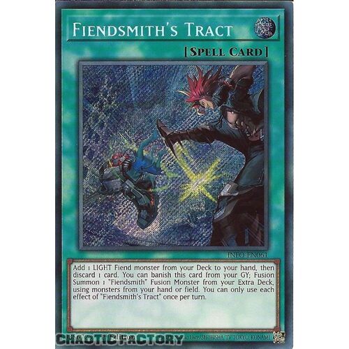 INFO-EN061 Fiendsmith's Tract Secret Rare 1st Edition NM