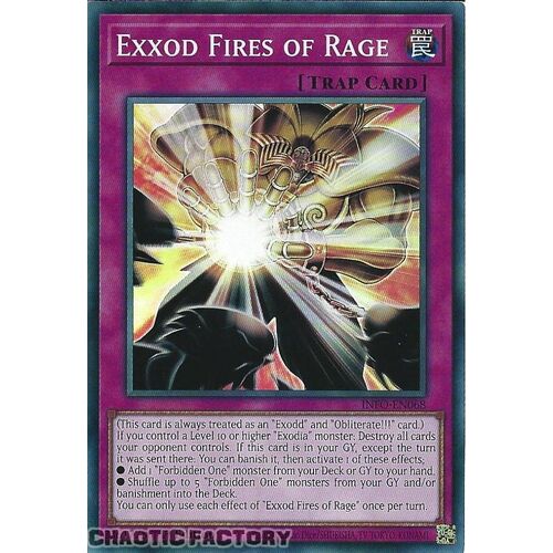 INFO-EN068 Exxod Fires of Rage Super Rare 1st Edition NM