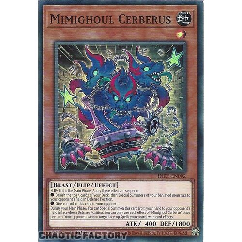 INFO-EN092 Mimighoul Cerberus Super Rare 1st Edition NM