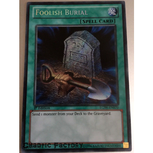 Foolish Burial LCJW EN070 Secret Rare 1st Edition  EU print