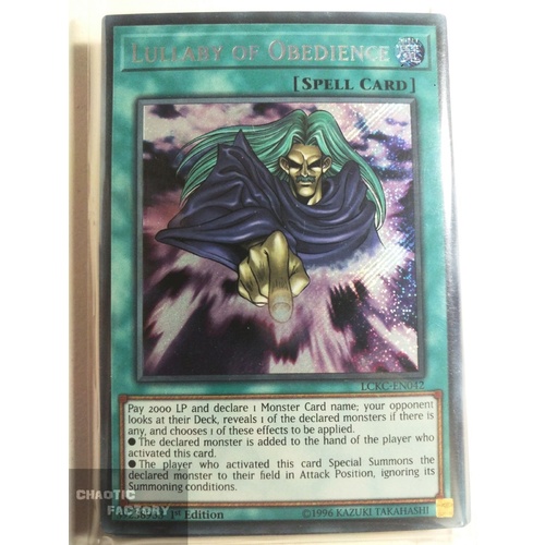 LCKC-EN042 Lullaby of Obedience Secret Rare 1st Edition NM