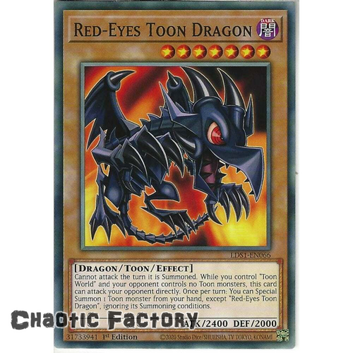 LDS1-EN066 Red-Eyes Toon Dragon Common 1st Edition NM