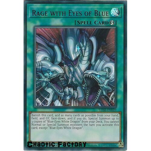 LDS2-EN029 Rage with Eyes of Blue Blue Ultra Rare 1st Edition NM