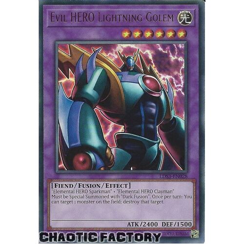 LDS3-EN028 Evil HERO Lightning Golem Ultra Rare 1st Edition NM