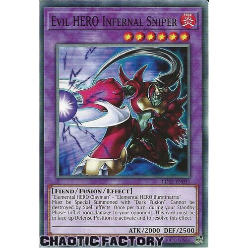 LDS3-EN031 Evil HERO Infernal Sniper Common 1st Edition NM