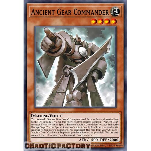 LEDE-EN008 Ancient Gear Commander Common 1st Edition NM