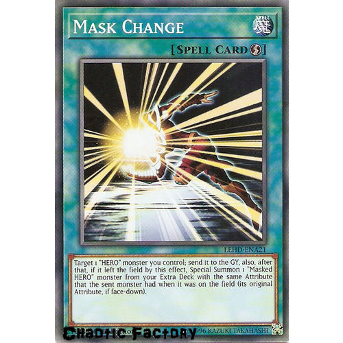 Yugioh LEHD-ENA21 Mask Change Common 1st Edition NM