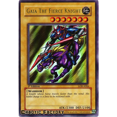 Gaia The Fierce Knight - LOB-A006 - Ultra Rare 1st Edition (Australian Version) NM