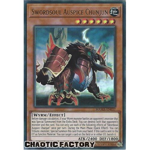 MAMA-EN037 Swordsoul Auspice Chunjun Ultra Rare 1st Edition NM