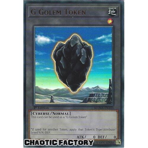 MAMA-EN103 G Golem Token Ultra Rare 1st Edition NM