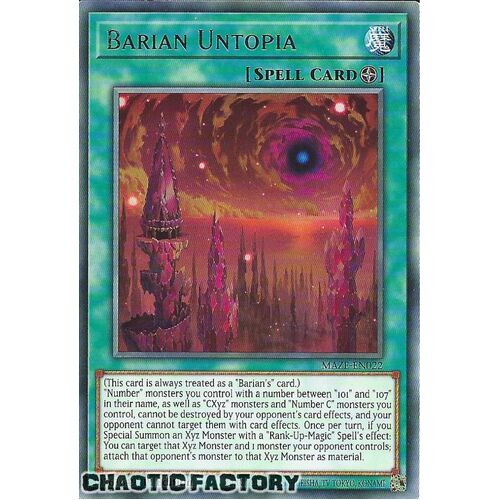 MAZE-EN022 Barian Untopia Rare 1st Edition NM