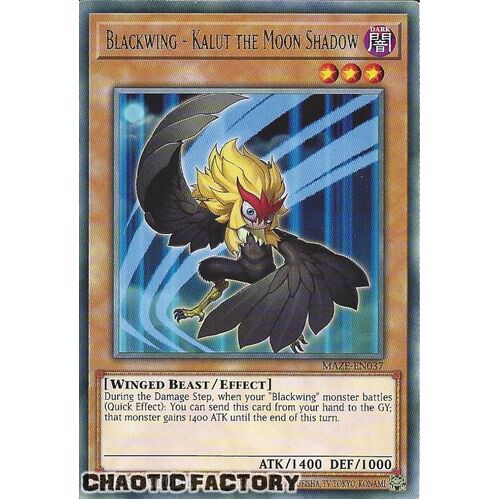 MAZE-EN037 Blackwing - Kalut the Moon Shadow Rare 1st Edition NM