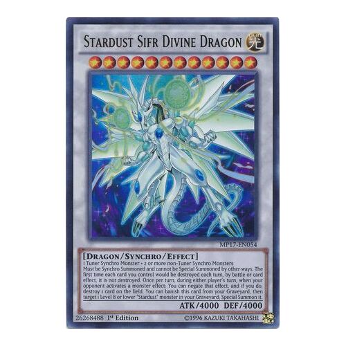 Stardust Sifr Divine Dragon - MP17-EN054 - Ultra Rare 1st Edition NM