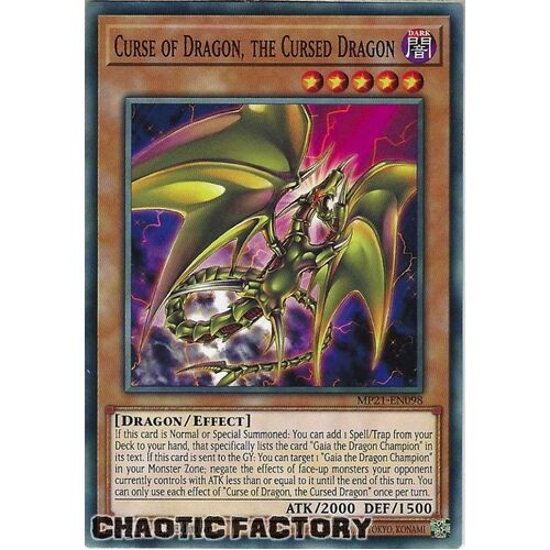 MP21-EN098 Curse of Dragon, the Cursed Dragon Common 1st Edition NM