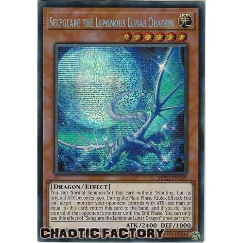 MP21-EN159 Seleglare the Luminous Lunar Dragon Prismatic Secret Rare 1st Edition NM