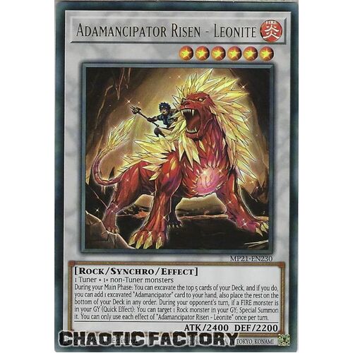 MP21-EN230 Adamancipator Risen - Leonite Ultra Rare 1st Edition NM