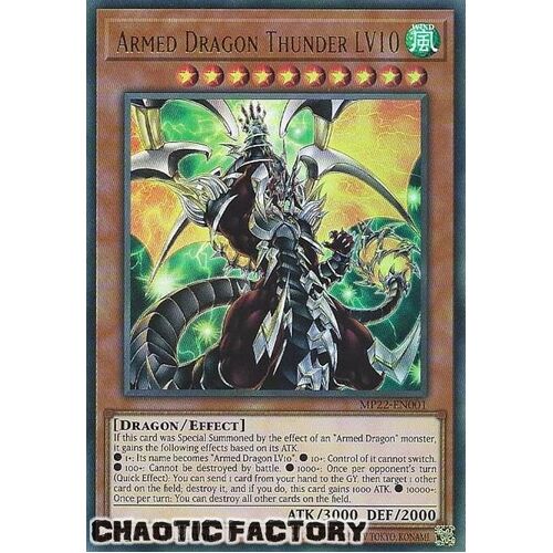 MP22-EN001 Armed Dragon Thunder LV10 Ultra Rare 1st Edition NM