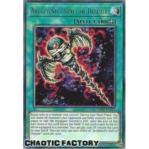 MP22-EN036 Archfiend's Staff of Despair Rare 1st Edition NM