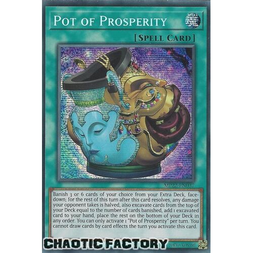 MP22-EN037 Pot of Prosperity Prismatic Secret Rare 1st Edition NM