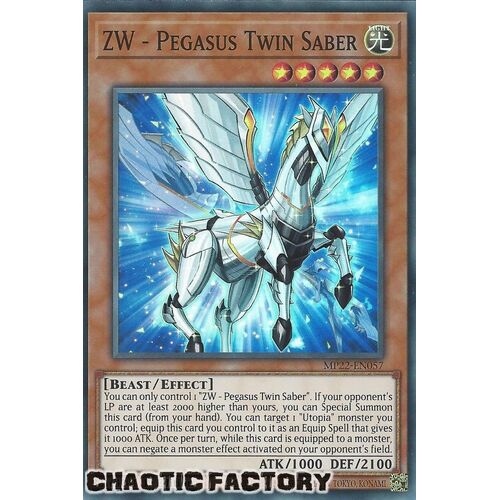 MP22-EN057 ZW - Pegasus Twin Saber Super Rare 1st Edition NM