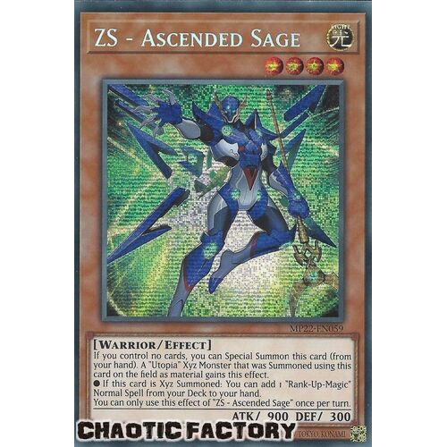 MP22-EN059 ZS - Ascended Sage Prismatic Secret Rare 1st Edition NM