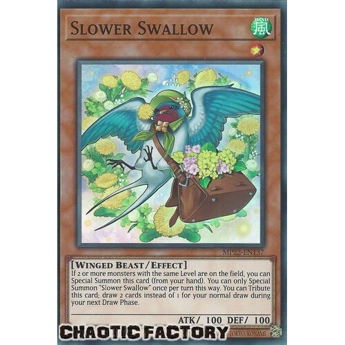 MP22-EN137 Slower Swallow Super Rare 1st Edition NM