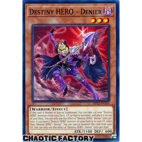 MP22-EN199 Destiny HERO - Denier Common 1st Edition NM