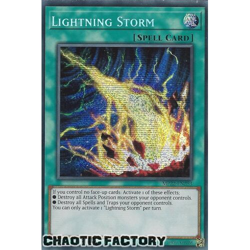 MP22-EN253 Lightning Storm Prismatic Secret Rare 1st Edition NM