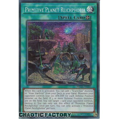 MP23-EN096 Primitive Planet Reichphobia Prismatic Secret Rare 1st Edition NM