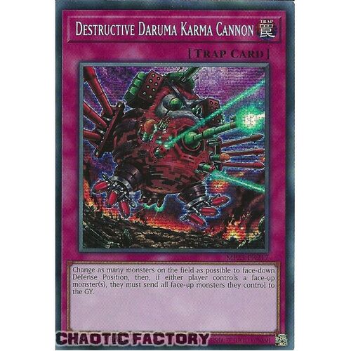 MP23-EN217 Destructive Daruma Karma Cannon Prismatic Secret Rare 1st Edition NM