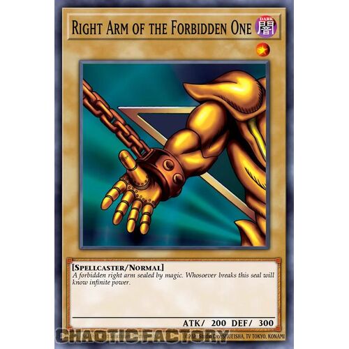 MP24-EN004 Right Arm of the Forbidden One Quarter Century Secret Rare 1st Edition NM