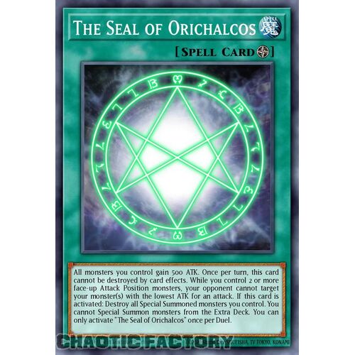 MP24-EN015 The Seal of Orichalcos Quarter Century Secret Rare 1st Edition NM