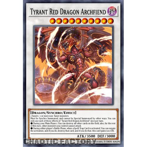 MP24-EN043 Tyrant Red Dragon Archfiend Quarter Century Secret Rare 1st Edition NM