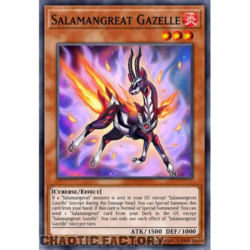 MP24-EN049 Salamangreat Gazelle Quarter Century Secret Rare 1st Edition NM