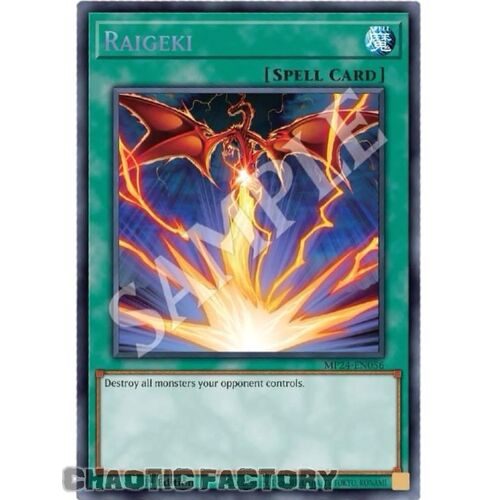 MP24-EN056 Raigeki (alternate artwork) Prismatic Secret Rare 1st Edition NM