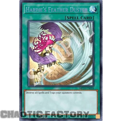 MP24-EN058 Harpie's Feather Duster (alternate artwork) Prismatic Secret Rare 1st Edition NM