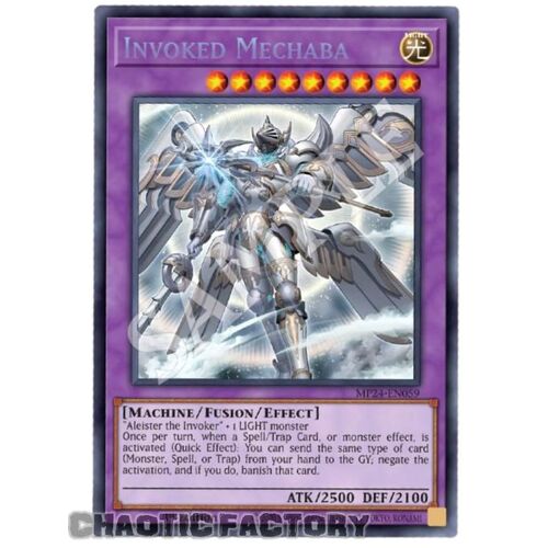 MP24-EN059 Invoked Mechaba (alternate artwork) Prismatic Secret Rare 1st Edition NM