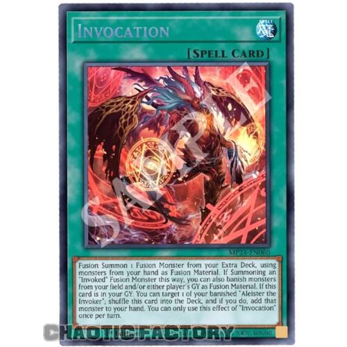 MP24-EN060 Invocation (alternate artwork) Prismatic Secret Rare 1st Edition NM