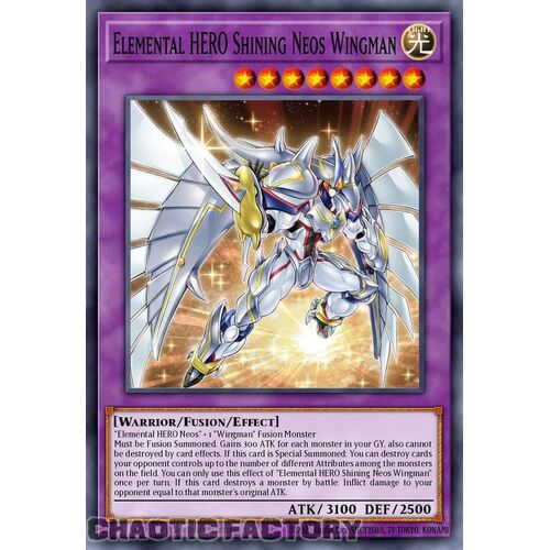 MP24-EN062 Elemental HERO Shining Neos Wingman Prismatic Secret Rare 1st Edition NM